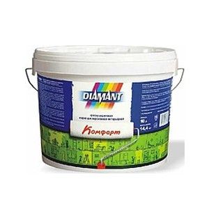Краска ВД-АК Diamant Комфорт (белая) 10 л / 14,4 кг в Минске - картинка Картинка: краска вд-ак diamant комфорт (белая) 10 л / 14,4 кг в Минске