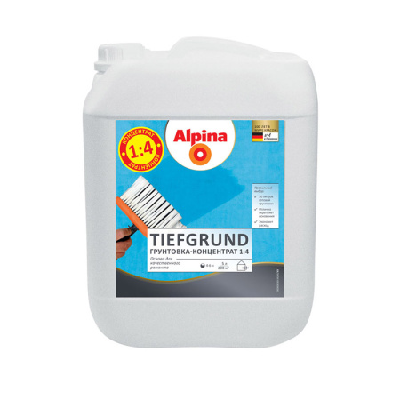 Изображение: грунтовка нв п 1 д alpina tiefgrund концентрат 5 л / 5,1 кг в Минске