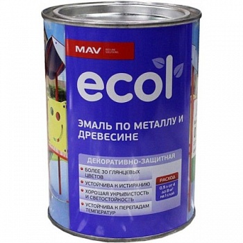 Эмаль ECOL по металлу и древесине (ПФ-115) серебристая глянцевая 1,0л (0,8кг)  в Минске - картинка Картинка: эмаль ecol по металлу и древесине (пф-115) серебристая глянцевая 1,0л (0,8кг)  в Минске