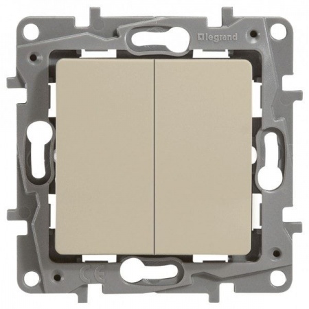 Выключатель 2 кл. (слоновая кость) Etika т.м.Legrant в Минске - изображение Изображение: выключатель 2 кл. (слоновая кость) etika т.м.legrant в Минске