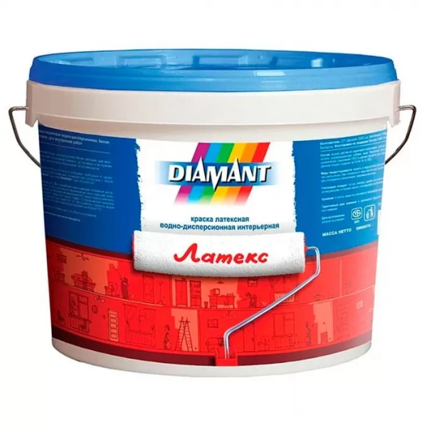 Краска ВД-АК Diamant Эко-Латекс, 10л / 15кг в #REGION_NAME_DECLINE_PP# - изображение Изображение: краска вд-ак diamant эко-латекс, 10л / 15кг в #REGION_NAME_DECLINE_PP#