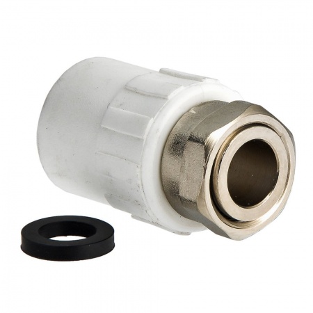 Изображение: муфта 20х3/4 с накидной гайкой (белая) ft05201 в Минске