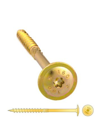 Шуруп 8х140мм  самонарезающий для дерева прессшайба(упак/50шт)