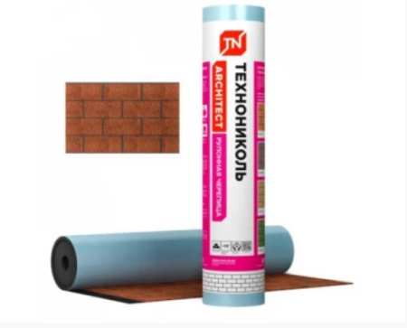 Изображение: черепица рулонная технониколь кирпичная кладка, красная (8 м2/рул) (25 рул/под) в Минске