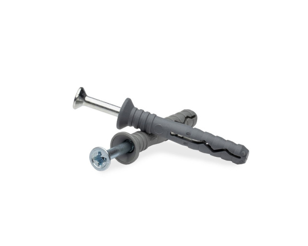 Дюбель с гвозд. шурупом 6х60 грибов., п/п (пакет 10шт)