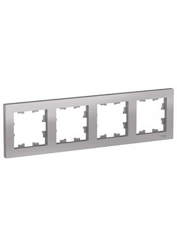 Картинка: рамка atlasdesign 4-пост. универ. (алюминий) т.м.schneider electric в Минске