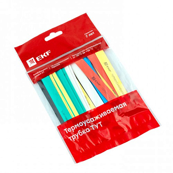 Термоусаживаемая трубка ТУТ 12/6 набор:7 цветов по 3шт. 100мм. EKF PROxima в Минске - картинка Картинка: термоусаживаемая трубка тут 12/6 набор:7 цветов по 3шт. 100мм. ekf proxima в Минске