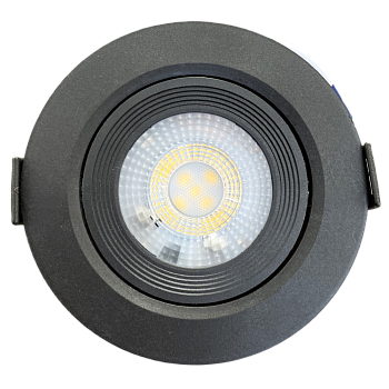 Картинка: cветильник светодиодный встраиваемый поворотный направленного света, круг, 5w, черный, т.м.truenergy в Минске