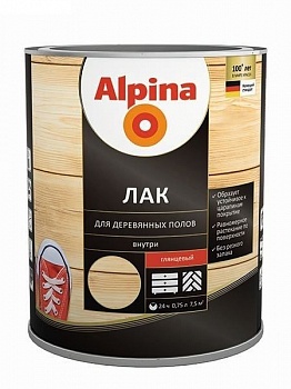 Лак АУ Alpina Лак для деревянных полов глянцевый, бесцветный 0,75 л / 0,67 кг в Минске - картинка Картинка: лак ау alpina лак для деревянных полов глянцевый, бесцветный 0,75 л / 0,67 кг в Минске