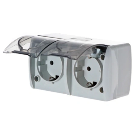 Розетка Eva с крышкой с/з,наружная,IP54, т.м.EL-BI в Минске - изображение Изображение: розетка eva с крышкой с/з,наружная,ip54, т.м.el-bi в Минске