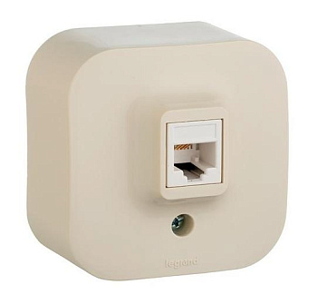 Розетка телеф. 1хRJ-11 4 конт. (сл. кость) Quteo т.м.Legrand в Минске - картинка Картинка: розетка телеф. 1хrj-11 4 конт. (сл. кость) quteo т.м.legrand в Минске