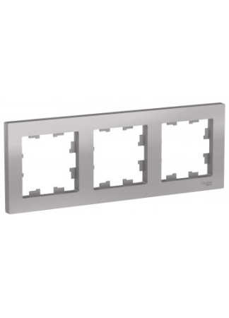 Рамка  AtlasDesign 3-пост. универ. (алюминий) т.м.Schneider Electric в Минске - изображение Изображение: рамка  atlasdesign 3-пост. универ. (алюминий) т.м.schneider electric в Минске