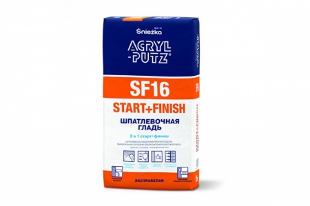 Шпатлевка ACRYL PUTZ SF16 START+FINISH" меш 15кг в Минске - изображение Изображение: шпатлевка acryl putz sf16 start+finish" меш 15кг в Минске
