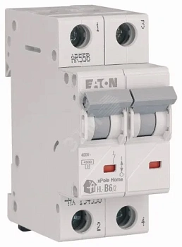 Картинка: выключатель авт.  hl-c6/2, 2p, 6a, хар-ка c, 4.5ka, 2m,  , тм.eaton в Минске