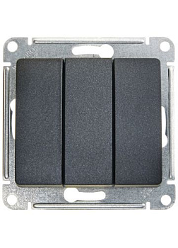 Картинка: выключатель glossa 3-кл. антрацит  т.м.schneider electric в Минске