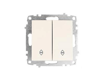 Выключатель Zena Vega 2-кл проходной, кремовый т.м.EL-BI в Минске - картинка Картинка: выключатель zena vega 2-кл проходной, кремовый т.м.el-bi в Минске