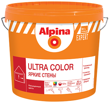 Краска ВД-АК Alpina EXPERT Ultra Color Base 3 (Яркие стены База 3), 2,35 л/3,7кг в Минске - картинка Картинка: краска вд-ак alpina expert ultra color base 3 (яркие стены база 3), 2,35 л/3,7кг в Минске
