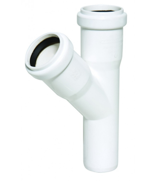 Изображение: тройник канализационный внутр. пп белый 32х32х45° armakan в Минске