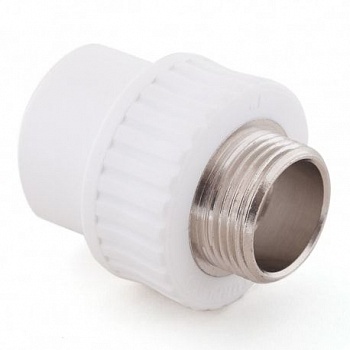 Муфта PP-R комбин. НР Дн 32х3/4" VALFEX 10130132Г (серая) (РФ) 	 в Минске - картинка Картинка: муфта pp-r комбин. нр дн 32х3/4" valfex 10130132г (серая) (рф) 	 в Минске