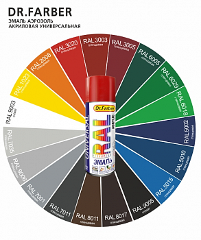 Эмаль-аэрозоль Dr.Farber акриловая универсальная RAL 3005 глянцевая винно-красный 520 мл  в Минске - картинка Картинка: эмаль-аэрозоль dr.farber акриловая универсальная ral 3005 глянцевая винно-красный 520 мл  в Минске