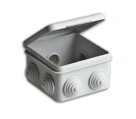 Коробка расп для о/п  80х80х50 мм,7 вводов (с отк.кр) (упак.90 шт) РФ в Минске - изображение Изображение: коробка расп для о/п  80х80х50 мм,7 вводов (с отк.кр) (упак.90 шт) рф в Минске